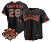 Men's San Francisco Giants #26 Matt Chapman Black 2026 Alternate Stadium Stitched Jersey