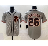 Men's San Francisco Giants #26 Matt Chapman Gray Cool Base Stitched Baseball Jersey