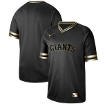Men's San Francisco Giants Blank Authentic Black Gold Fashion Baseball Jersey