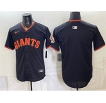 Men's San Francisco Giants Blank Black Limited Stitched Baseball Jersey