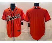 Men's San Francisco Giants Blank Orange Cool Base Stitched Baseball Jersey