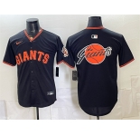 Men's San Francisco Giants Team Big Logo Black Limited Stitched Baseball Jersey