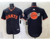 Men's San Francisco Giants Team Big Logo Black Limited Stitched Baseball Jersey