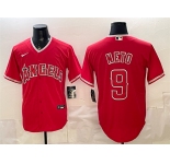 Men's Los Angeles Angels #9 Zach Neto Red Stitched Baseball Jersey