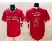 Men's Los Angeles Angels #9 Zach Neto Red Stitched Baseball Jersey