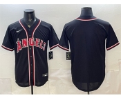 Men's Los Angeles Angels Blank 2026 Fashion Replica Black Out Stitched Baseball Jersey