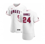 Men's Nike Los Angeles Angels #24 Noe Ramirez White Home 2020 Authentic Player Baseball Jersey