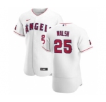 Men's Nike Los Angeles Angels #25 Jared Walsh White Home 2020 Authentic Player Baseball Jersey