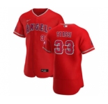 Men's Nike Los Angeles Angels #33 Max Stassi Red Alternate 2020 Authentic Player Baseball Jersey