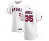 Men's Nike Los Angeles Angels #35 Matt Andriese White Home 2020 Authentic Player Baseball Jersey