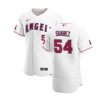 Men's Nike Los Angeles Angels #54 Jose Suarez White Home 2020 Authentic Player Baseball Jersey