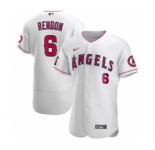Men's Nike Los Angeles Angels #6 Anthony Rendon 2020 White Authentic Player Baseball Jersey