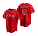Men's Nike Los Angeles Angels #6 Anthony Rendon Red Alternate Stitched Baseball Jersey
