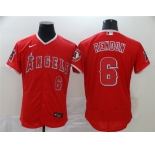 Men's Nike Los Angeles Angels #6 Anthony Rendon Red Flex Base Home Stitched Baseball Jersey