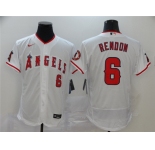 Men's Nike Los Angeles Angels #6 Anthony Rendon White Flex Base Home Stitched Baseball Jersey