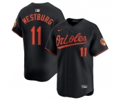 Men's Baltimore Orioles #11 Jordan Westburg Black 2025 Alternate Limited Cool Base Stitched Baseball Jersey