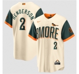 Men's Baltimore Orioles #2 Gunnar Henderson Natural 2026 City Connect Stadium Stitched Baseball Jersey