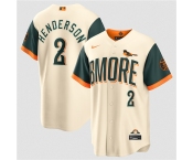 Men's Baltimore Orioles #2 Gunnar Henderson Natural 2026 City Connect Stadium Stitched Baseball Jersey
