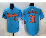 Men's Baltimore Orioles #31 Cedric Mullins Blue With Patch Vapor Premier Limited Stitched Baseball Jersey