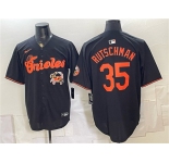 Men's Baltimore Orioles #35 Adley Rutschman Black With Patch Vapor Premier Limited Stitched Baseball Jersey