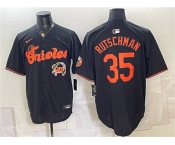Men's Baltimore Orioles #35 Adley Rutschman Black With Patch Vapor Premier Limited Stitched Baseball Jersey