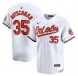 Men's Baltimore Orioles #35 Adley Rutschman White 2024 Home Limited Stitched Baseball Jersey