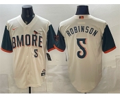 Men's Baltimore Orioles #5 Brooks Robinson Natural 2026 City Connect Stadium Stitched Baseball Jersey