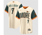 Men's Baltimore Orioles #7 Jackson Holliday Natural 2026 City Connect Stadium Stitched Baseball Jersey