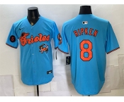 Men's Baltimore Orioles #8 Cal Ripken Jr. Blue With Patch Vapor Premier Limited Stitched Baseball Jersey