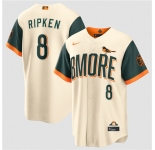 Men's Baltimore Orioles #8 Cal Ripken Jr Natural 2026 City Connect Stadium Stitched Baseball Jersey