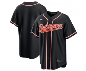 Men's Baltimore Orioles Blank Black Out Stitched Baseball Jersey