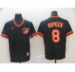 Men's Nike Majestic Baltimore Orioles #8 Cal Ripken Black M&N MLB Jersey