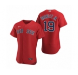 Men Boston Red Sox #19 Jackie Bradley Jr. Nike Red Authentic 2020 Alternate Jersey