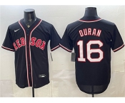 Men's Boston Red Sox #16 Jarren Duran 2026 Fashion Replica Black Out Stitched Baseball Jersey