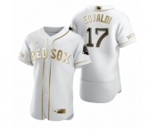 Men's Boston Red Sox #17 Nathan Eovaldi Nike White Authentic Golden Edition Jersey