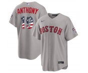 Men's Boston Red Sox #19 Roman Anthony Gray 2026 USA 250 Fourth of July Home Stitched Baseball Jersey