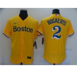 Men's Boston Red Sox #2 Xander Bogaerts Nike Gold Flex Base Authentic Collection MLB Jersey