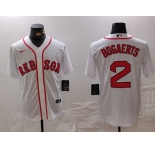 Men's Boston Red Sox #2 Xander Bogaerts White Cool Base Stitched Jersey