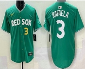 Men's Boston Red Sox #3 Ceddanne Rafaela Name Green 2025 City Connect Limited Jersey