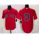 Men's Boston Red Sox #3 Ceddanne Rafaela Red Cool Base Stitched Baseball Jersey