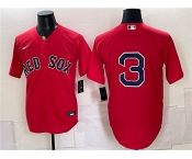 Men's Boston Red Sox #3 Ceddanne Rafaela Red Cool Base Stitched Baseball Jersey