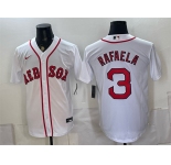 Men's Boston Red Sox #3 Ceddanne Rafaela White Cool Base Stitched Baseball Jersey