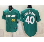 Men's Boston Red Sox #40 Willson Contreras Green 2025 City Connect Limited Stitched Baseball Jersey