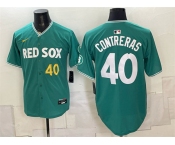 Men's Boston Red Sox #40 Willson Contreras Green 2025 City Connect Limited Stitched Baseball Jersey