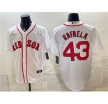 Men's Boston Red Sox #43 Ceddanne Rafaela White Cool Base Stitched Baseball Jersey