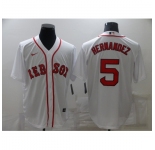 Men's Boston Red Sox #5 Enrique Hernandez Nike White Game Jersey