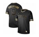 Men's Boston Red Sox #5 Nomar Garciaparra Authentic Black Gold Fashion Baseball Jersey