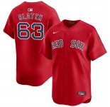 Men's Boston Red Sox #63 Justin Slaten Red 2025 Alternate Limited Stitched Baseball Jersey