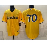 Men's Boston Red Sox #70 Payton Tolle Gold City Connect Stitched Baseball Jersey
