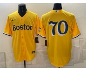 Men's Boston Red Sox #70 Payton Tolle Gold City Connect Stitched Baseball Jersey